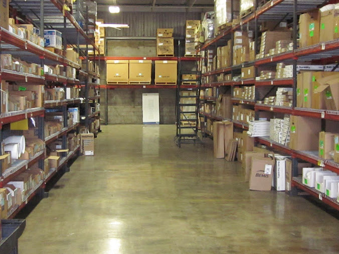 Plumbing supply warehouse interior in Daytona Florida